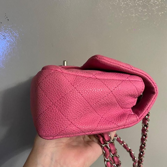 Chanel caviar leather pink small bag - Picture 8 of 16
